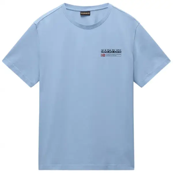 Napapijri - Ανδρικό T-shirt Kasba Regular Fit NP0A4HQQ-I83 Μπλε Ανοιχτό NP0A4HQQI83
