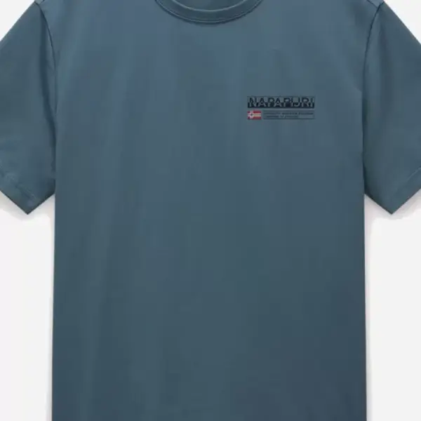 Napapijri - Ανδρικό T-shirt Kasba Regular Fit NP0A4HQQ-G1Y Μπλε Ραφ NP0A4HQQG1Y