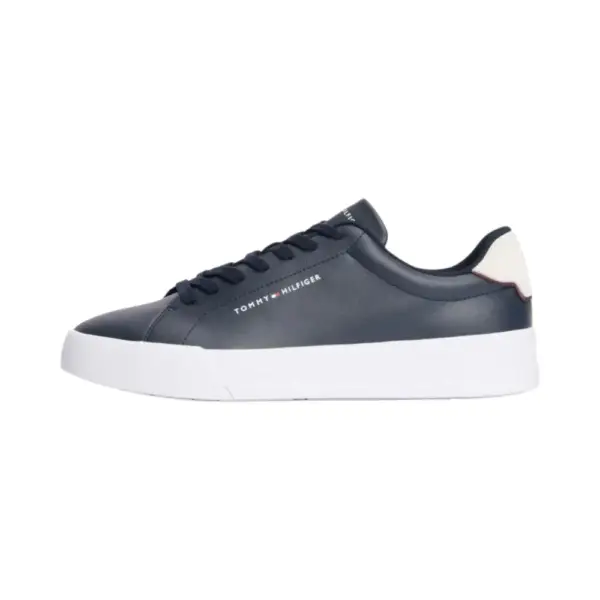 Tommy Hilfiger - Ανδρικά Sneakers Th Court Lth Detail Ess FM0FM05367-DW5 Μπλε Ναυτικό FM0FM05367-DW5