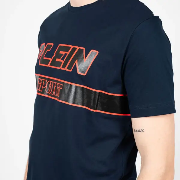 Plein Sport - Ανδρικό T-Shirt Short Sleeve TIPS105-85 Μπλε Ναυτικό TIPS105-85