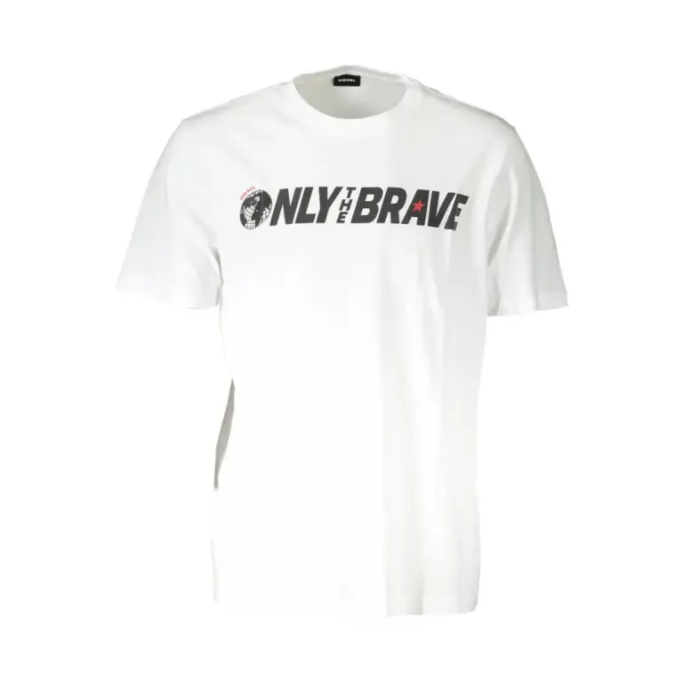 Diesel - Ανδρικό T-shirt Mε Λογότυπο 00SD92-0091B-100 Λευκό