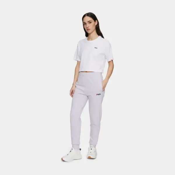 Fila - Γυναικείο Αθλητικό T-shirt Locri loose Cropped tee FAW1056-10001 Λευκό FAW1056-10001