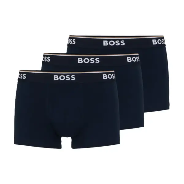 Hugo Boss - Ανδρικά Μποξεράκια Power Bodywear 3Pack 50475274-480 Μπλε Σκούρο