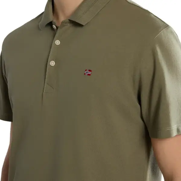 Napapijri - Ανδρικό T-shirt Polo Ealis SS Regular Fit NP0A4H8B-GAE Πράσινο NP0A4H8BGAE
