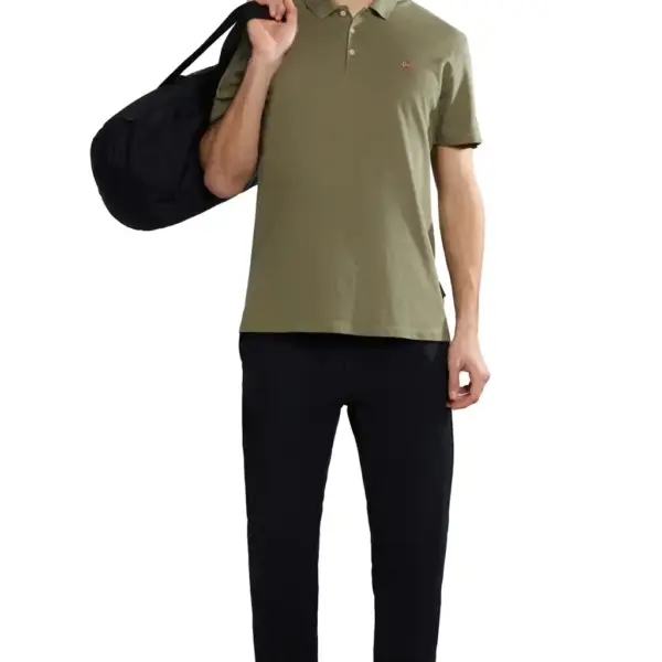 Napapijri - Ανδρικό T-shirt Polo Ealis SS Regular Fit NP0A4H8B-GAE Πράσινο NP0A4H8BGAE