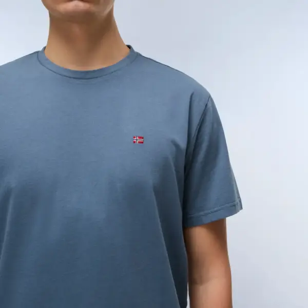 Napapijri - Ανδρικό T-shirt Salis Ss Sum Regular Fit NP0A4H8D-G1Y Μπλε Ραφ NP0A4H8DG1Y