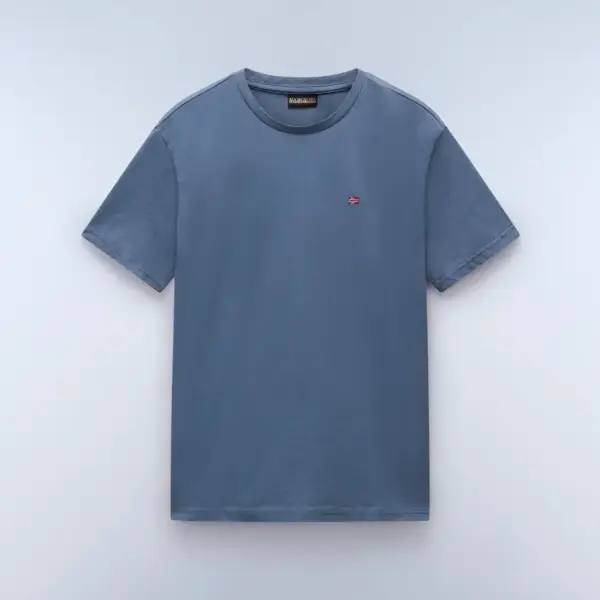 Napapijri - Ανδρικό T-shirt Salis Ss Sum Regular Fit NP0A4H8D-G1Y Μπλε Ραφ NP0A4H8DG1Y