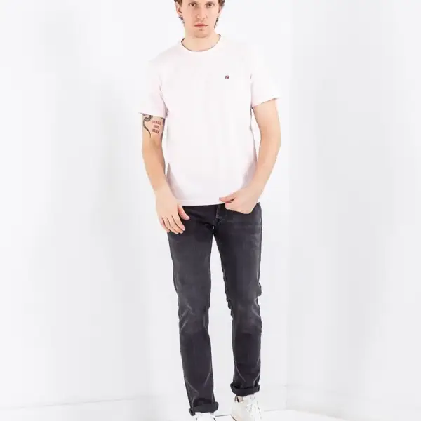 Napapijri - Ανδρικό T-shirt Salis Ss Sum Regular Fit NP0A4H8D-P85 Ροζ NP0A4H8DP86