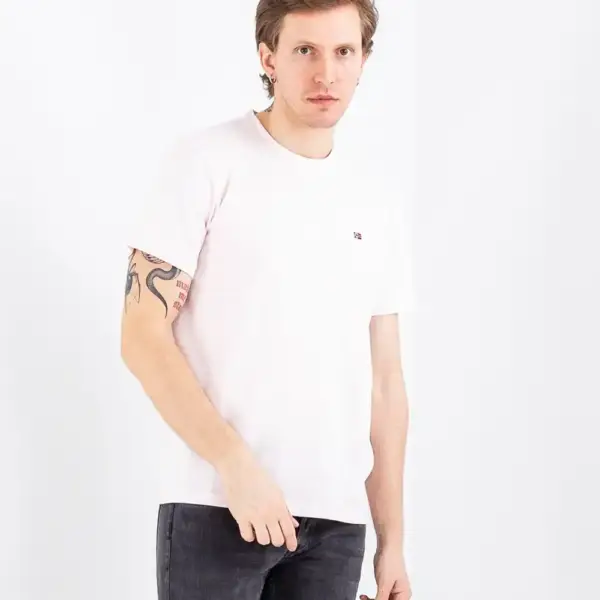 Napapijri - Ανδρικό T-shirt Salis Ss Sum Regular Fit NP0A4H8D-P85 Ροζ NP0A4H8DP86