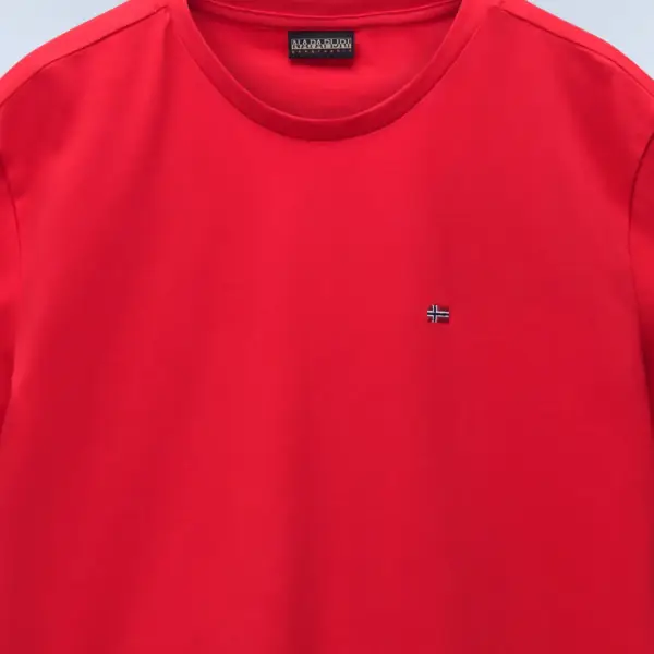 Napapijri - Ανδρικό T-shirt Salis Ss Sum Regular Fit NP0A4H8D-R06 Κόκκινο NP0A4H8DR06