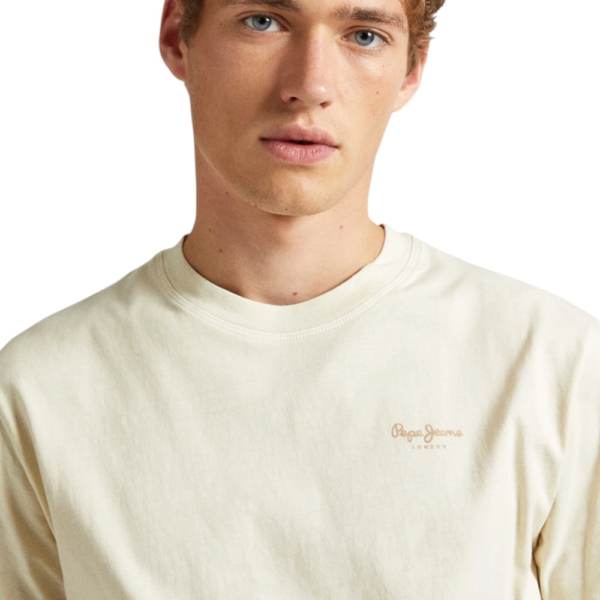 Pepe Jeans - Ανδρικό T-shirt Jacko Regular Fit PM508664-803 Μπεζ PM508664-803