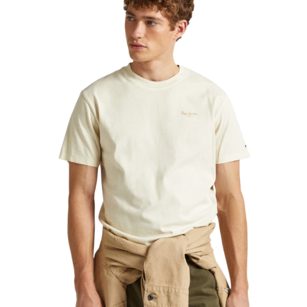 Pepe Jeans - Ανδρικό T-shirt Jacko Regular Fit PM508664-803 Μπεζ PM508664-803