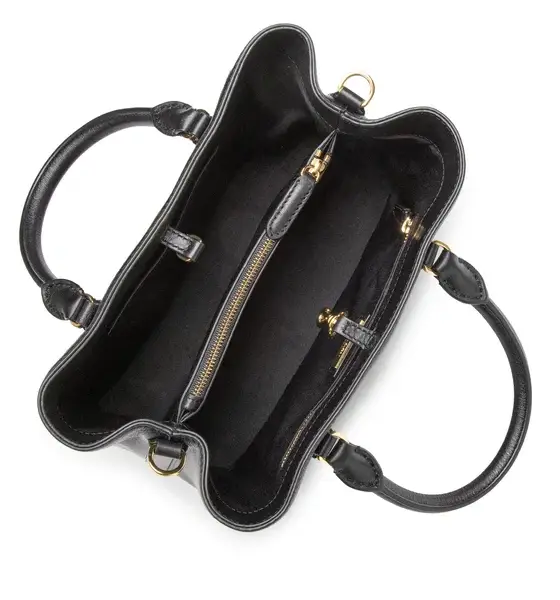 Ralph Lauren - Γυναικεία Δερμάτινη Τσάντα Marcy 431876725004 Μαύρο