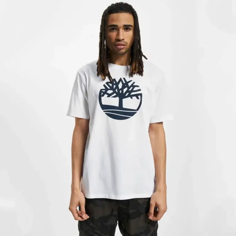 Timberland - Ανδρικό T-shirt Mε Λογότυπο Timberland River Tree TB0A2C6S-100 Λευκό