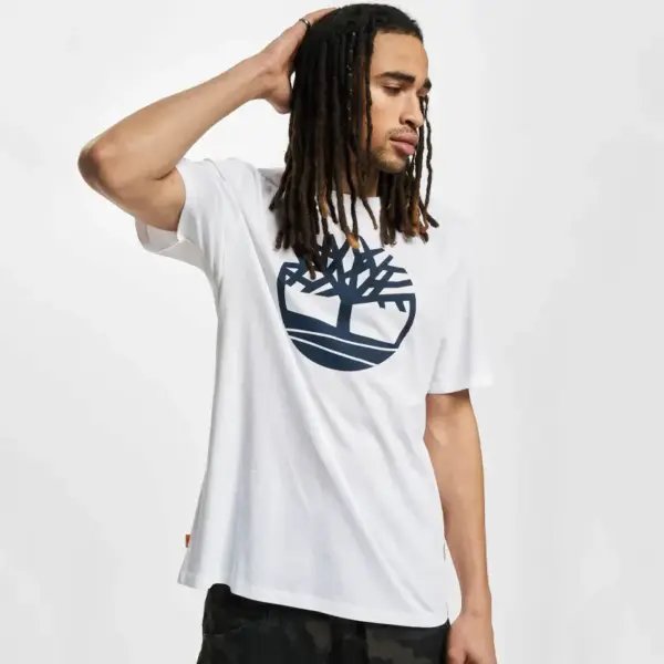 Timberland - Ανδρικό T-shirt Mε Λογότυπο Timberland River Tree TB0A2C6S-100 Λευκό