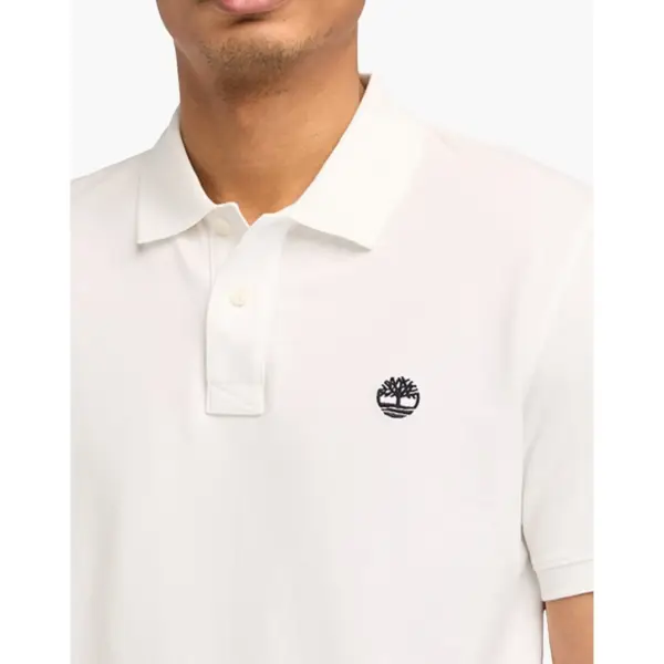 Timberland - Ανδρικό T-shirt Polo με Λογότυπο TB0A6VDP-100 Λευκό