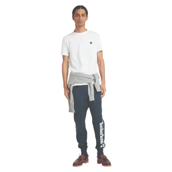 Timberland - Ανδρικό T-shirt με Λογότυπο Oyster River Logo Tee TB0A2BR3-100 Λευκό TB0A2BR3100