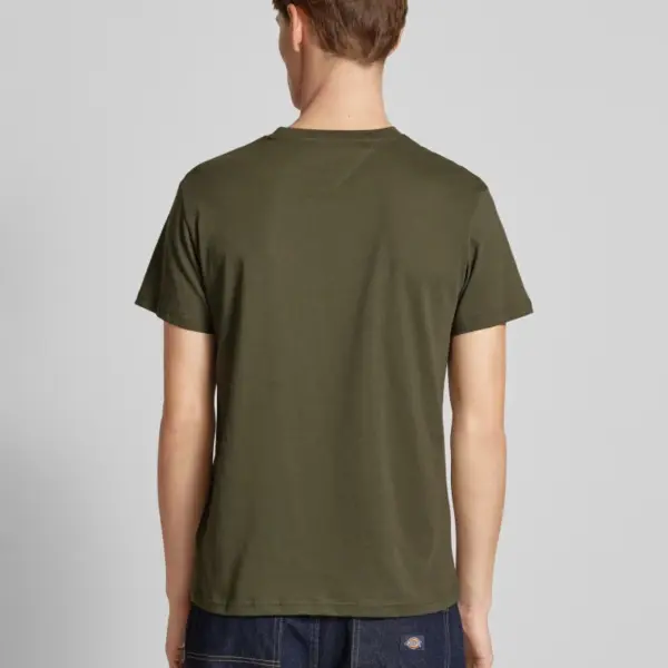 Tommy Hilfiger - Ανδρικό T-shirt Tjm Slim Linear Chest Ss Tee Ext DM0DM21188-M12 Λαδί