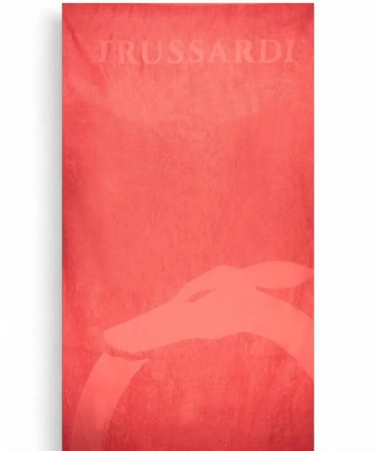 Trussardi Jeans - Πετσέτα Θαλάσσης Βαμβακερή σε Κόκκινο Χρώμα (88x170εκ.) TRU2MTW01-11RED