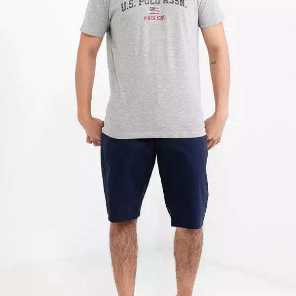 U.S. Polo Assn. - Ανδρικό T-shirt Mick Regular Fit 61504-49351-188 Γκρι 61504-49351-188