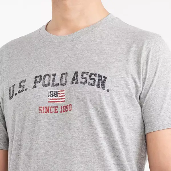 U.S. Polo Assn. - Ανδρικό T-shirt Mick Regular Fit 61504-49351-188 Γκρι 61504-49351-188
