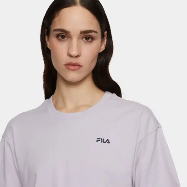 Fila - Γυναικείο Αθλητικό T-shirt Locri loose Cropped tee FAW1056-40119 Λεβάντα FAW1056-40119