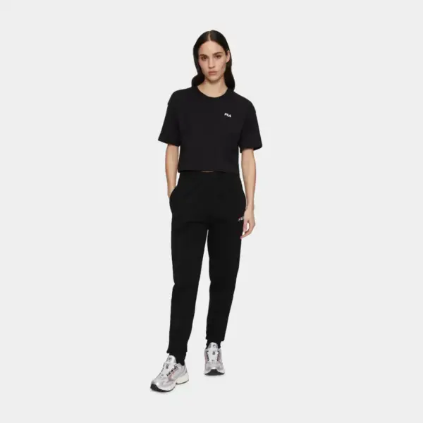 Fila - Γυναικείο Αθλητικό T-shirt Locri loose Cropped tee FAW1056-80010 Μαύρο FAW1056-80010