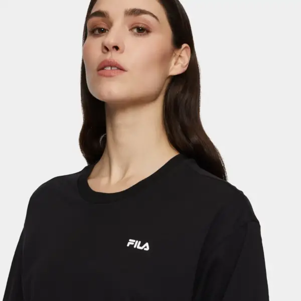 Fila - Γυναικείο Αθλητικό T-shirt Locri loose Cropped tee FAW1056-80010 Μαύρο FAW1056-80010