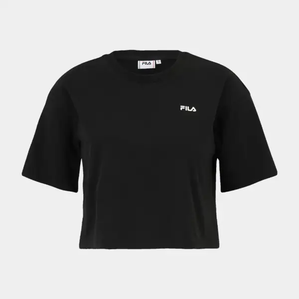 Fila - Γυναικείο Αθλητικό T-shirt Locri loose Cropped tee FAW1056-80010 Μαύρο FAW1056-80010