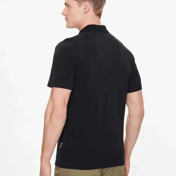 Napapijri - Ανδρικό T-shirt Polo Ealis SS Regular Fit NP0A4H8B-041 Μαύρο NP0A4H8B-041