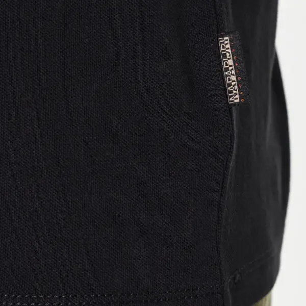 Napapijri - Ανδρικό T-shirt Polo Ealis SS Regular Fit NP0A4H8B-041 Μαύρο NP0A4H8B-041