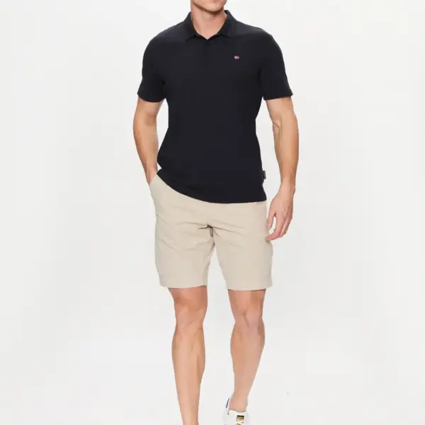 Napapijri - Ανδρικό T-shirt Polo Ealis SS Regular Fit NP0A4H8B-176 Μπλε Σκούρο NP0A4H8B176