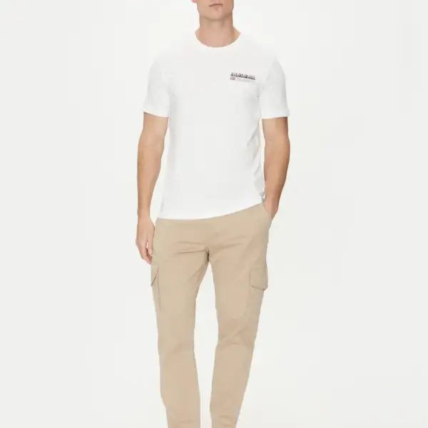 Napapijri - Ανδρικό T-shirt Kasba Regular Fit NP0A4HQQ-002 Λευκό NP0A4HQQ002