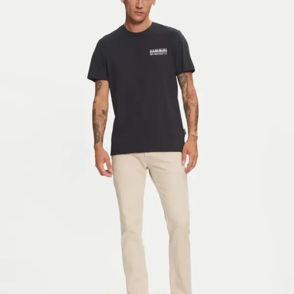 Napapijri - Ανδρικό T-shirt Kasba Regular Fit NP0A4HQQ-041 Μαύρο NP0A4HQQ041