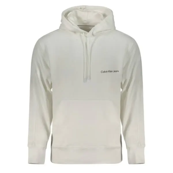 Calvin Klein - Institutional Ανδρικό Φούτερ Regular Fit J30J324620-YAF Λευκό J30J324620-YAF