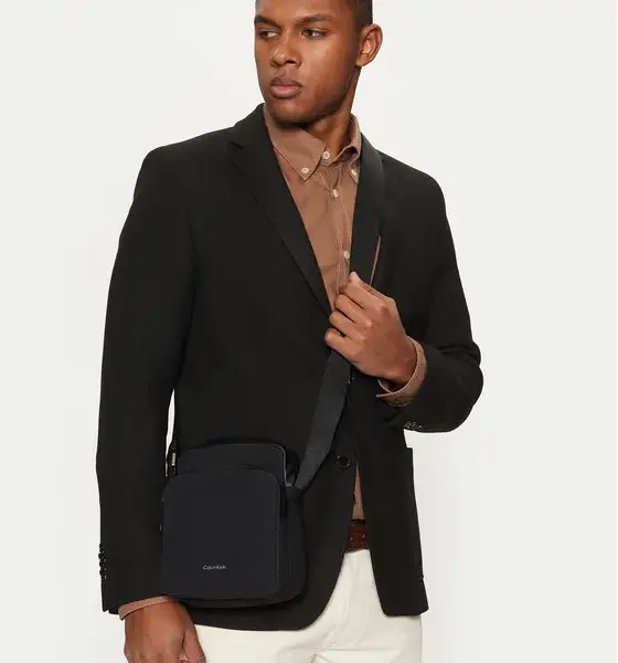 Calvin Klein - Ανδρική Τσάντα Ώμου Χιαστί Must Reporter S Mono K50K512743-0GK Μαύρο