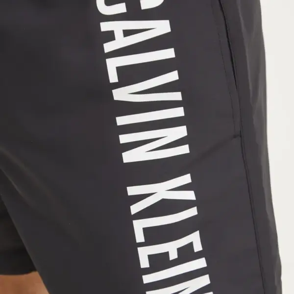 Calvin Klein - Ανδρικό Μαγιό Σορτς Drawstring Medium KM0KM01092-BEH Μαύρο KM0KM01092-BEH