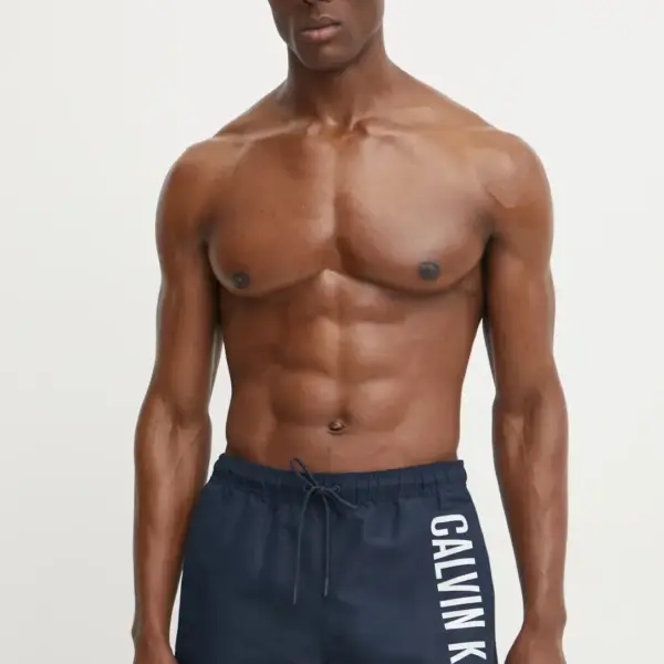 Calvin Klein - Ανδρικό Μαγιό Σορτς Drawstring Medium KM0KM01092-CEF Μπλε Ναυτικό KM0KM01092-CEF