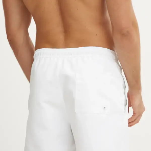 Calvin Klein - Ανδρικό Μαγιό Σορτς Drawstring Medium KM0KM01092-YCD Λευκό KM0KM01092-YCD