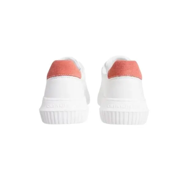 Calvin Klein- Γυναικεία Δερμάτινα Sneakers Chunky Cupsole Low Laceup Lth Ml YW0YW01670-0K6 Λευκό YW0YW01670-0K6