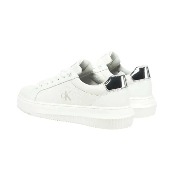Calvin Klein- Γυναικεία Δερμάτινα Sneakers Chunky Cupsole Low Mg YW0YW01769-0LI Λευκό YW0YW01769-0LI