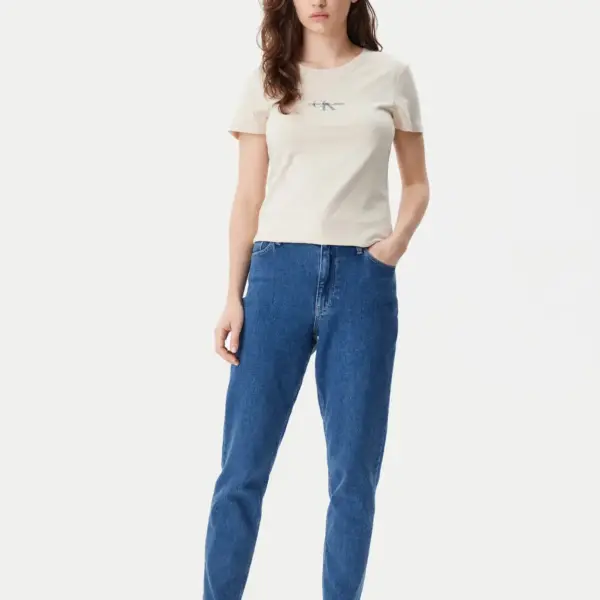 Calvin Klein - Γυναικείο T-Shirt Gradient Monologo slim Fit J20J225252-AEA Μπεζ J20J225252-AEA