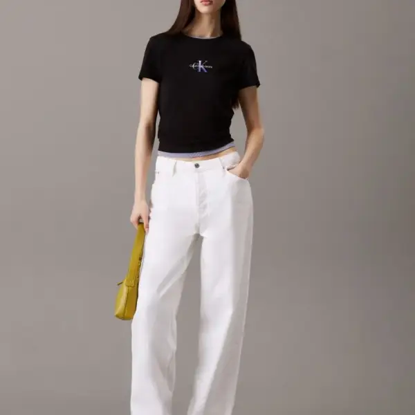 Calvin Klein - Γυναικείο T-Shirt Gradient Monologo slim Fit J20J225252-BEH Μαύρο J20J225252-BEH
