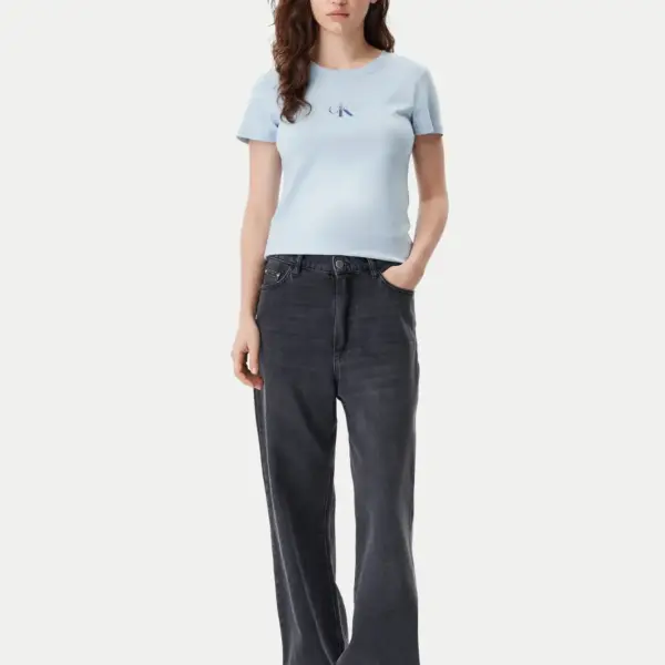 Calvin Klein - Γυναικείο T-Shirt Gradient Monologo slim Fit J20J225252-CUI Γαλάζιο J20J225252-CUI