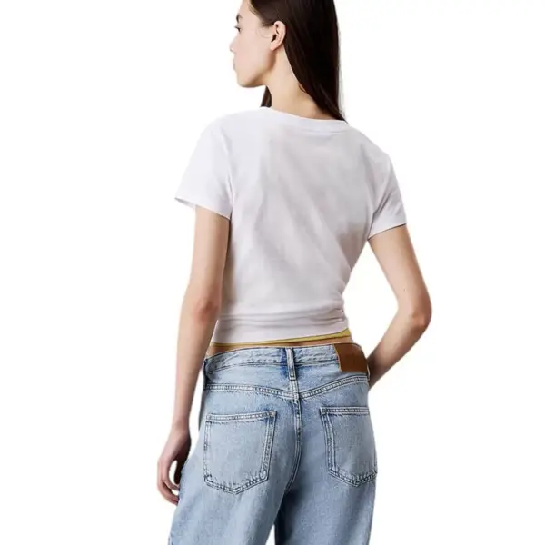 Calvin Klein - Γυναικείο T-Shirt Gradient Monologo slim Fit J20J225252-YAA Λευκό J20J225252-YAA