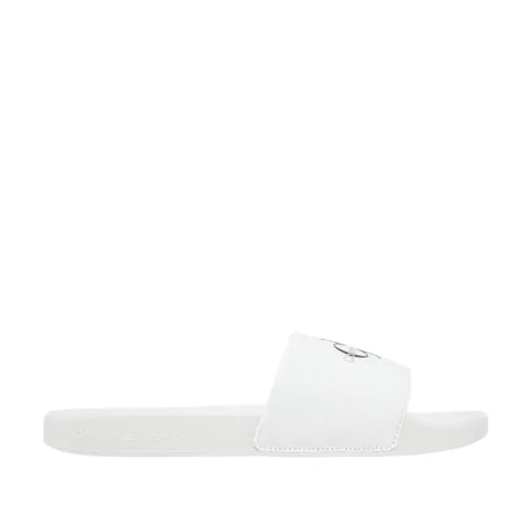 Calvin Klein - Ανδρικές Παντόφλες Slide Monogram Cv YM0YM01271-0K4 Λευκό