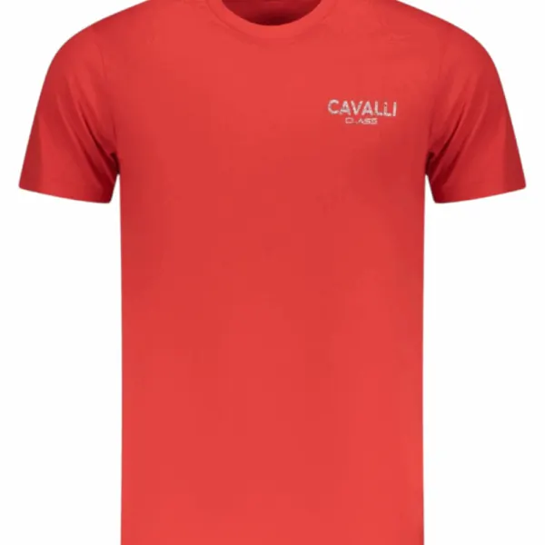 Cavalli Class - Ανδρική Μπλούζα T-Shirt Κοντομάνικη Short Sleeve TXT61JJD060-02000 Κόκκινο TXT61JJD060-02000