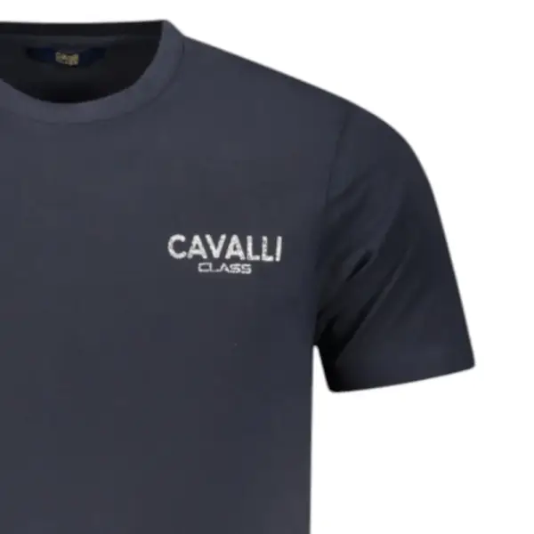 Cavalli Class - Ανδρική Μπλούζα T-Shirt Κοντομάνικη Short Sleeve TXT61JJD060-04502 Μπλε TXT61JJD060-04502