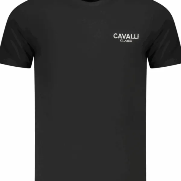 Cavalli Class - Ανδρική Μπλούζα T-Shirt Κοντομάνικη Short Sleeve TXT61JJD060-05051 Μαύρο TXT61JJD060-05051