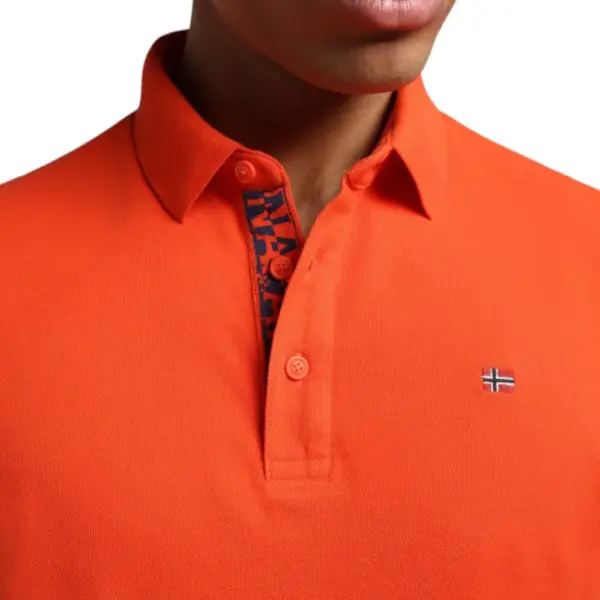 Napapijri - Ανδρικό T-shirt Polo Ealis SS Regular Fit NP0A4H8B-A62 Πορτοκαλί NP0A4H8BA62